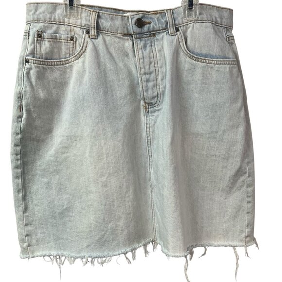 Velvet Heart Denim Kayla High Waist Mini Skirt Womens 30 Raw Hem Skater Punk‎ - Picture 1 of 15
